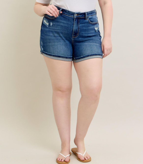 Judy Blue "She's Here" Shorts