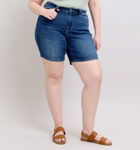 Judy Blue "Samantha" Dark Wash Bermuda Shorts