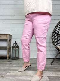 Judy Blue "Strawberry Shortcake" Light Pink Joggers