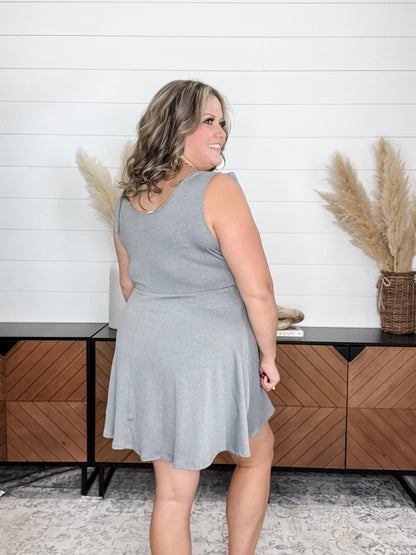 "Grayson" Tank Wrap Front Dress with Shorts