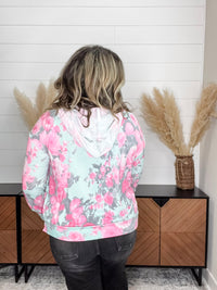 Dear Scarlett "Elapse" Floral Balloon Sleeve Hoodie