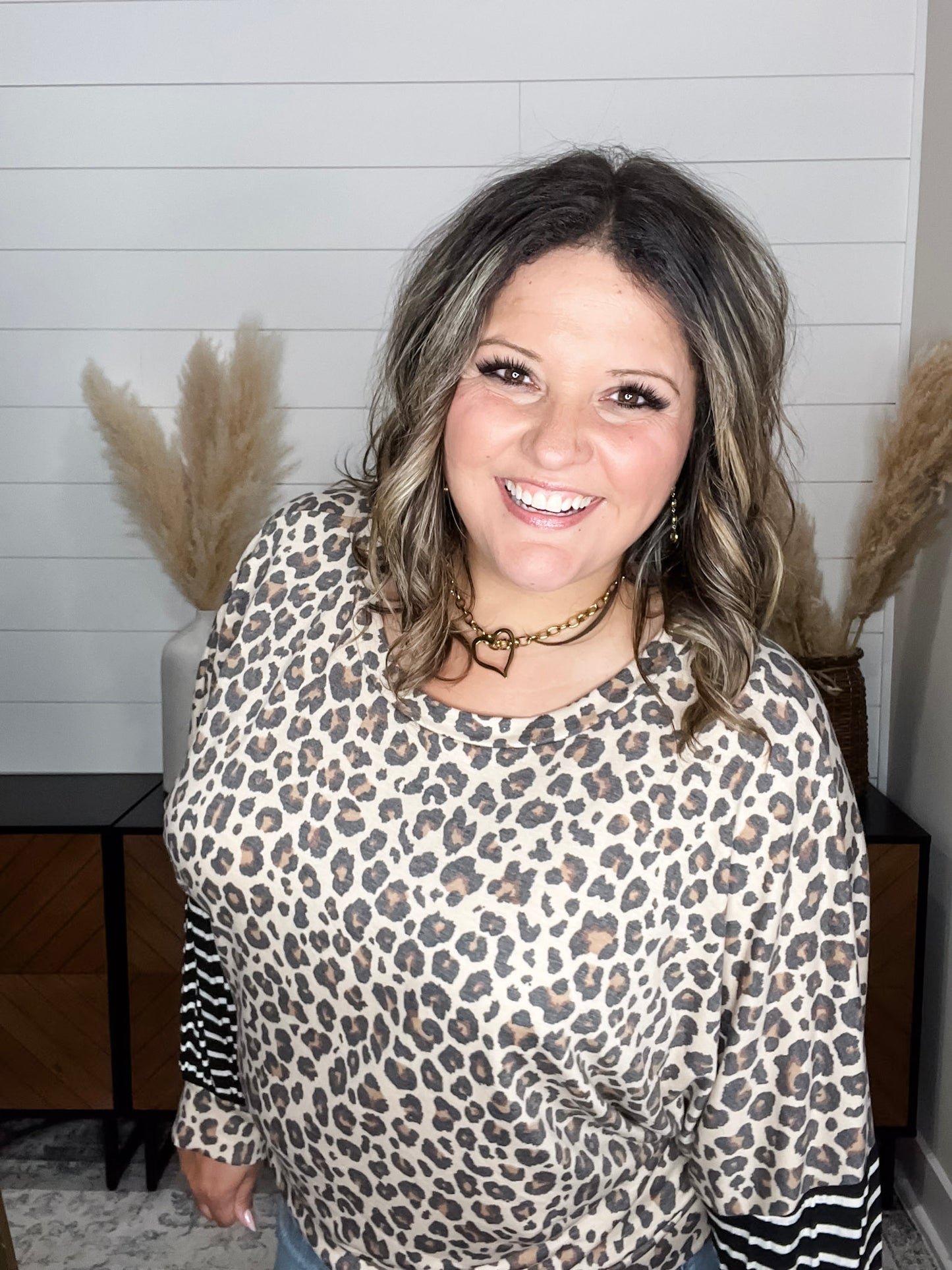 "Legit" Animal Print Long Sleeve Boxy Weekender