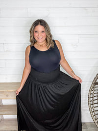 Smocked Waist Maxi Skirt / Tube Dress with Pockets
