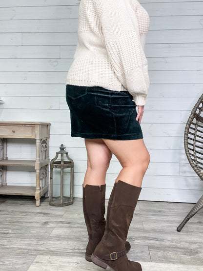 Judy Blue Emerald City Corduroy Skirt