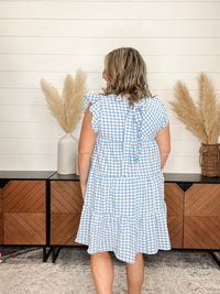 "No Place Like Home" Gingham Tiered Dress