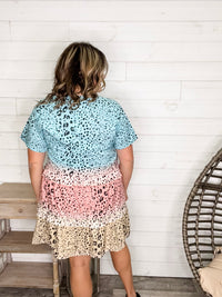 "Newman" Animal Print Tiered Ruffle Dress