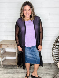 "Sheer Elegance" Long Sleeve Cover Up (Multiple Colors)