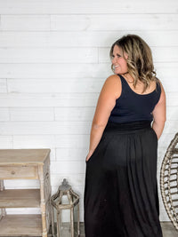 Smocked Waist Maxi Skirt / Tube Dress with Pockets