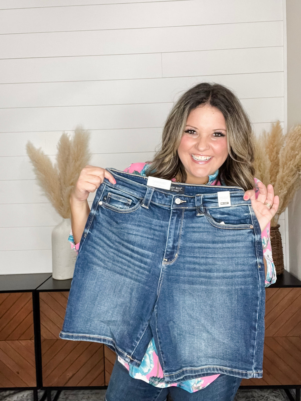 Judy Blue "Samantha" Dark Wash Bermuda Shorts