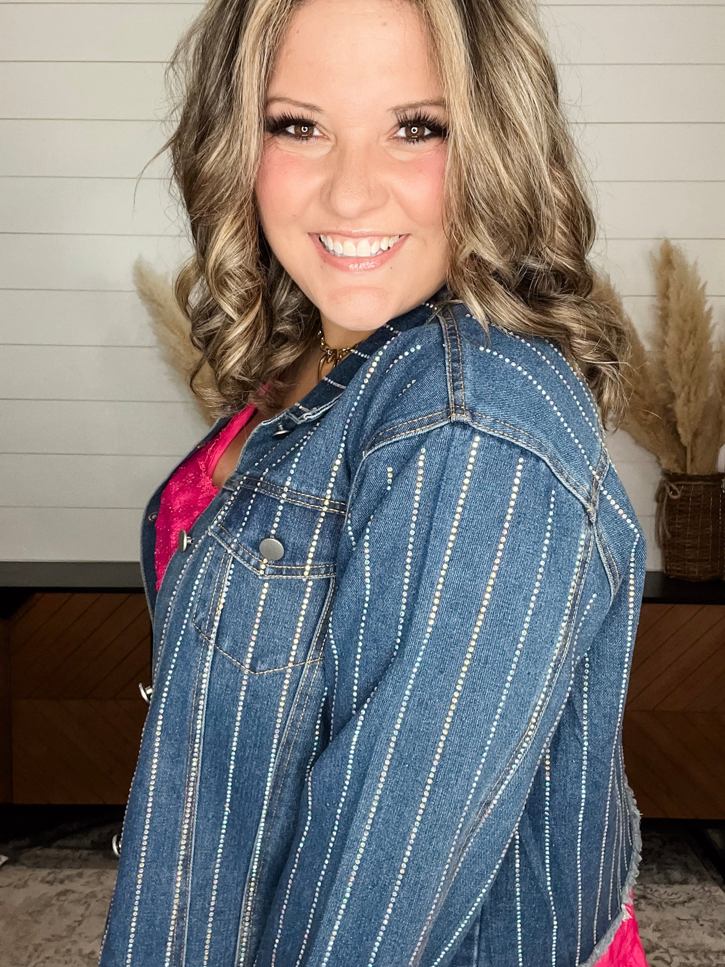 Origami Apparel "Show Stopper" Denim Jacket with Sparkle Detail