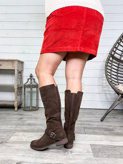 Pierre Dumas "Barcelona" Tall Boot with Side Zip (Brown)