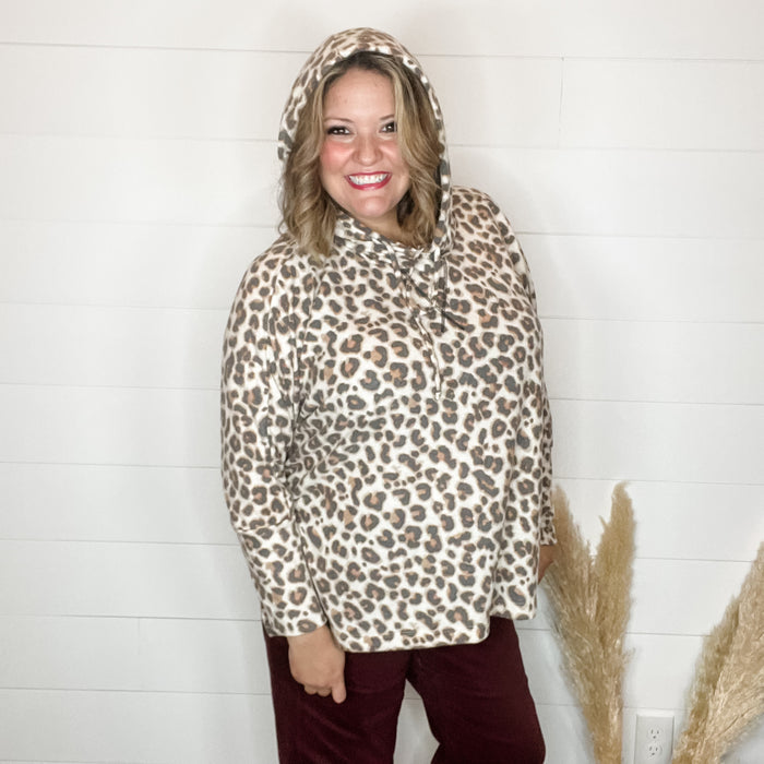 "Leapin" Animal Print Hoodie with Side Slits