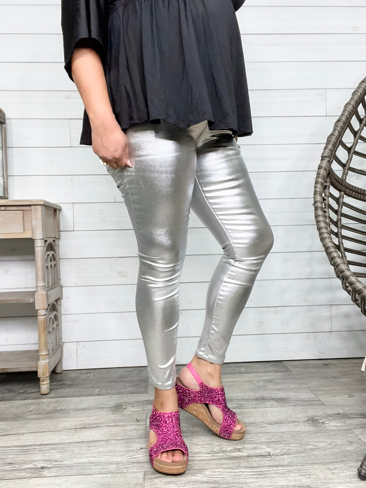YMI hyperstretch Metallic Skinny (Silver)