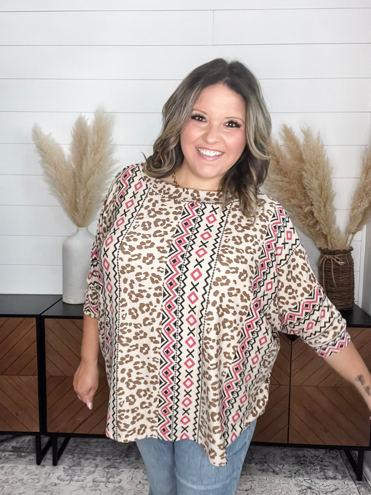 Dear Scarlett "Back At It" Short Sleeve Dolman with Cuff and Collar