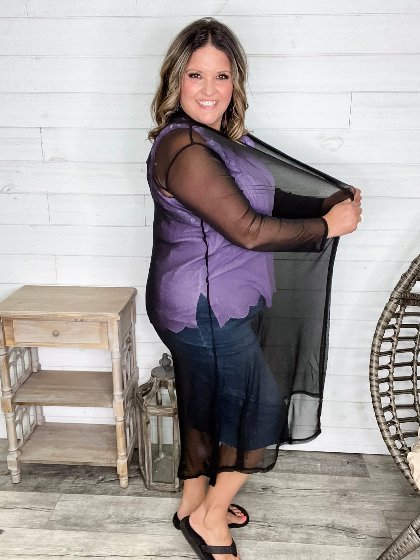 "Sheer Elegance" Long Sleeve Cover Up (Multiple Colors)