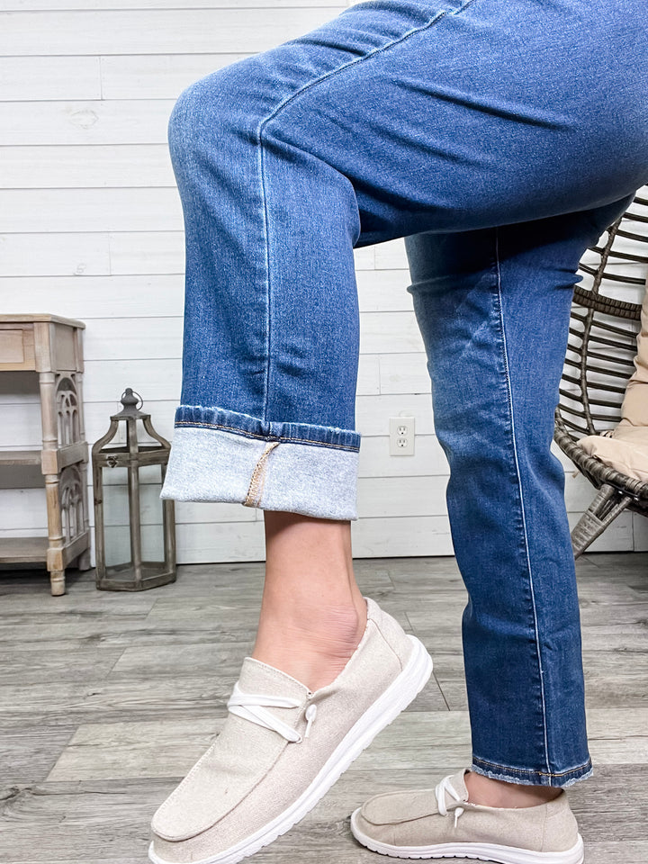 Judy Blue "Carrot Nose" Thermal Straight Leg Jeans