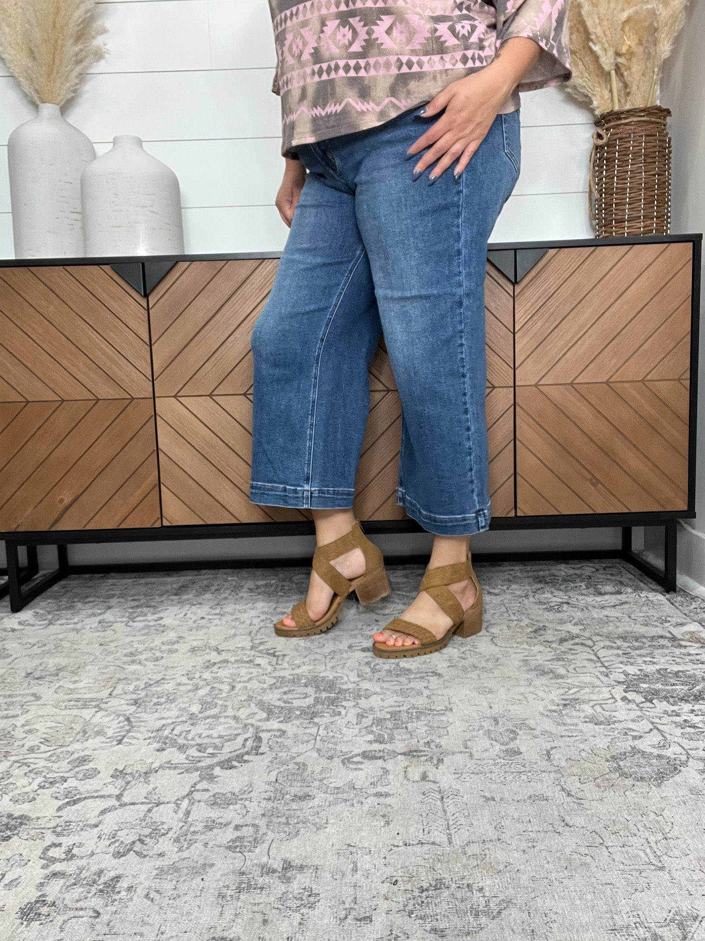 Judy Blue "Perfect Day" Wide Leg Crop