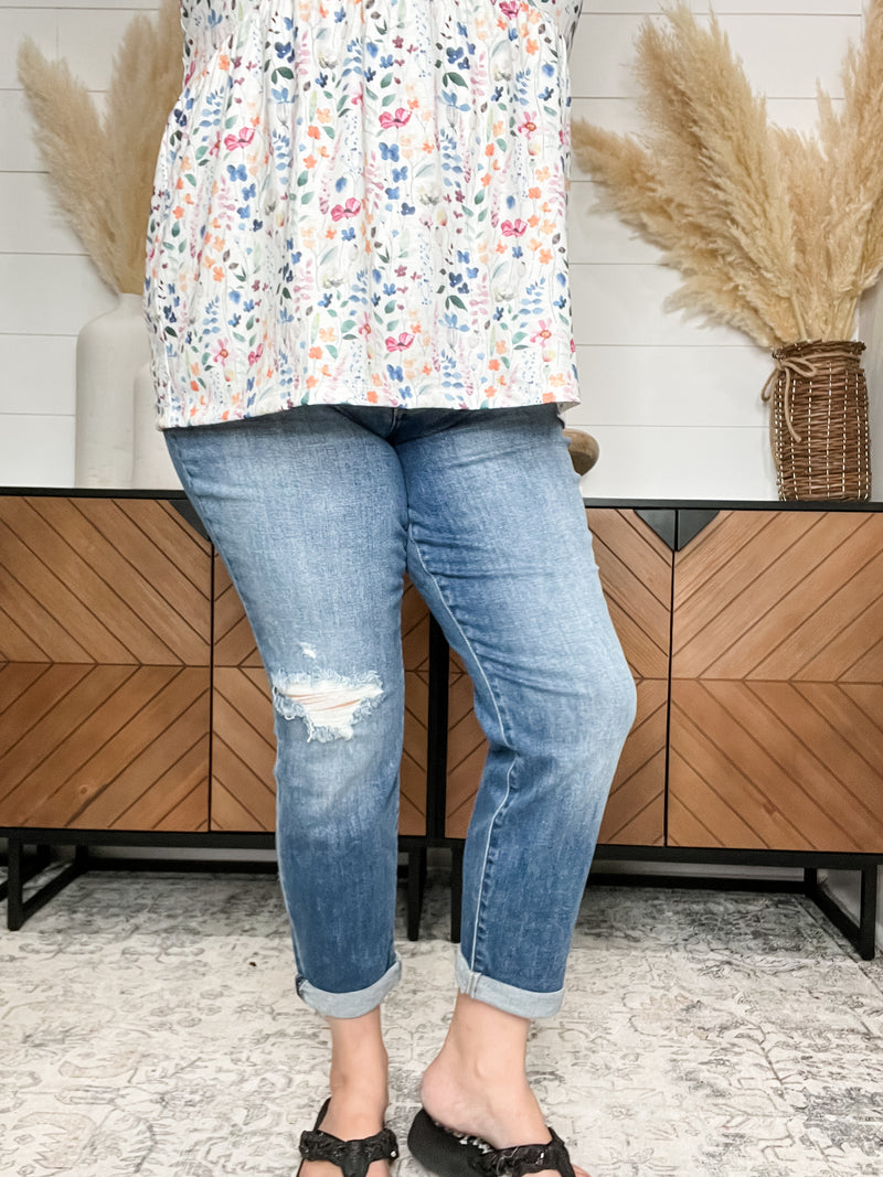 Judy Blue "All The Boys" Button Fly Boyfriend Jeans