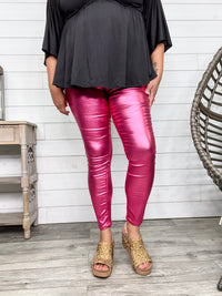 YMI hyperstretch Metallic Skinny (Hot Pink)