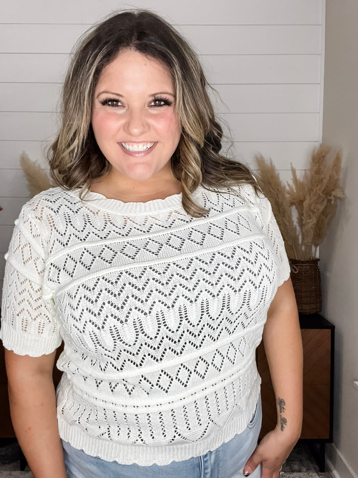 "Colleague" Short Sleeve Sweater