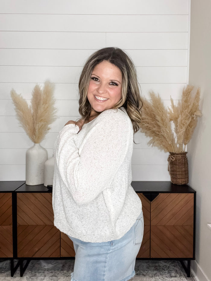"Bounty" Long Sleeve Cropped Sweater