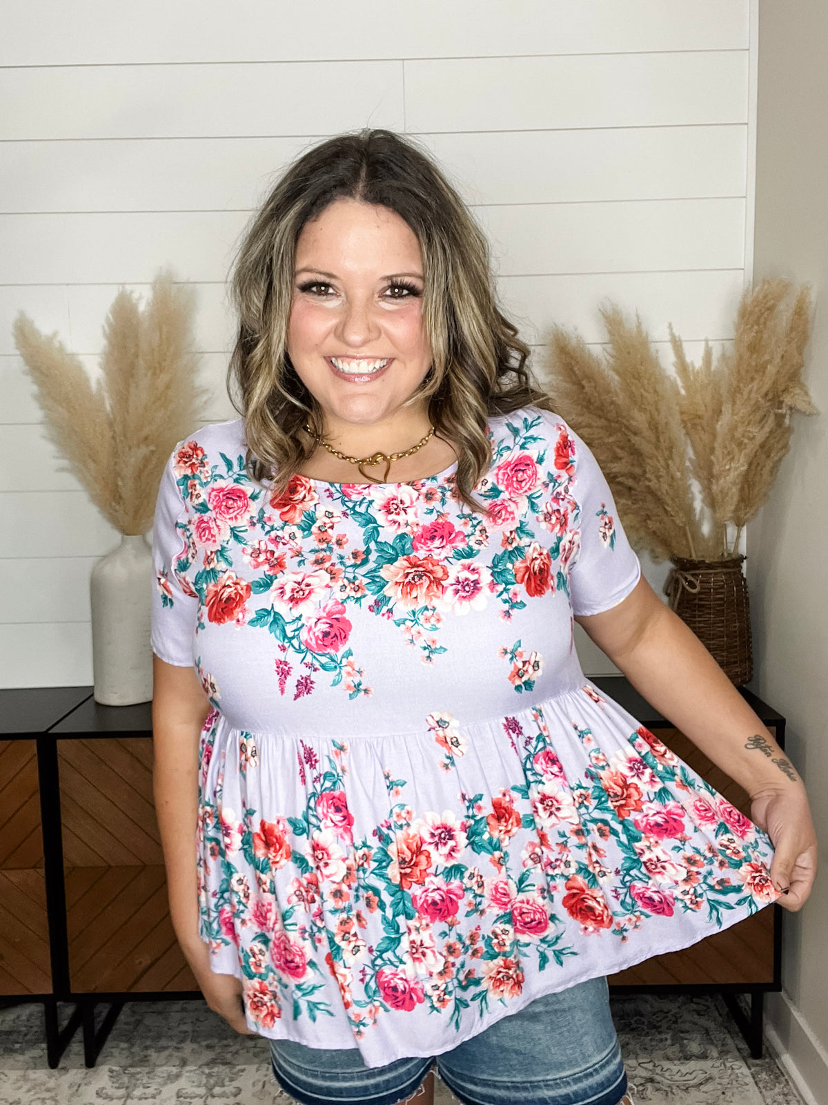 "Freddie" Floral Hi Low Babydoll