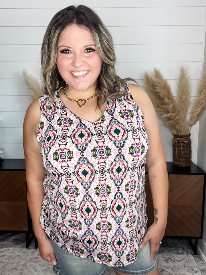 "Yale" U Neck Tank Top