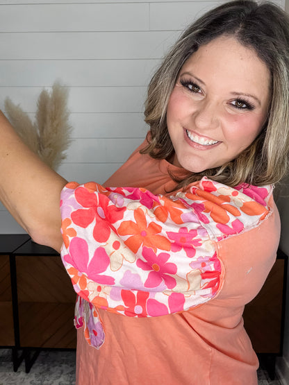 J.Her "Poppin Papaya" Balloon Sleeve