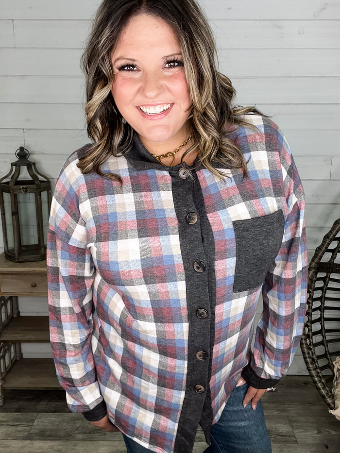 "Aiden" Long Sleeve Plaid Button Up Flannel