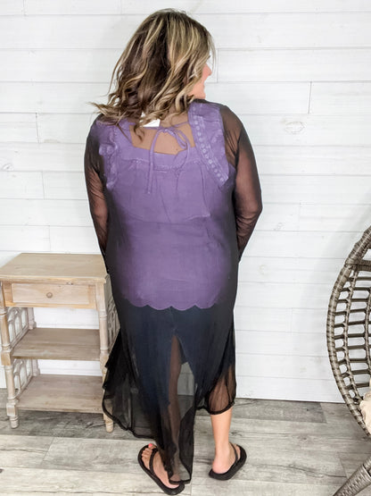 "Sheer Elegance" Long Sleeve Cover Up (Multiple Colors)