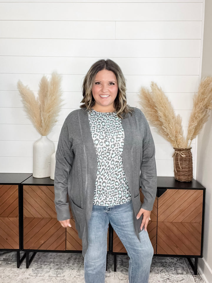 "This Time Around" Cardigan (Charcoal)