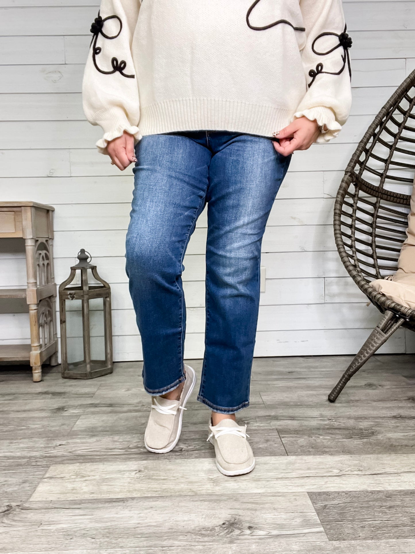 Judy Blue "Carrot Nose" Thermal Straight Leg Jeans
