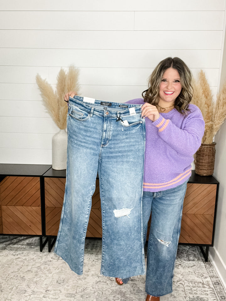 Judy Blue "Futurama" Vintage Wash Wide Leg