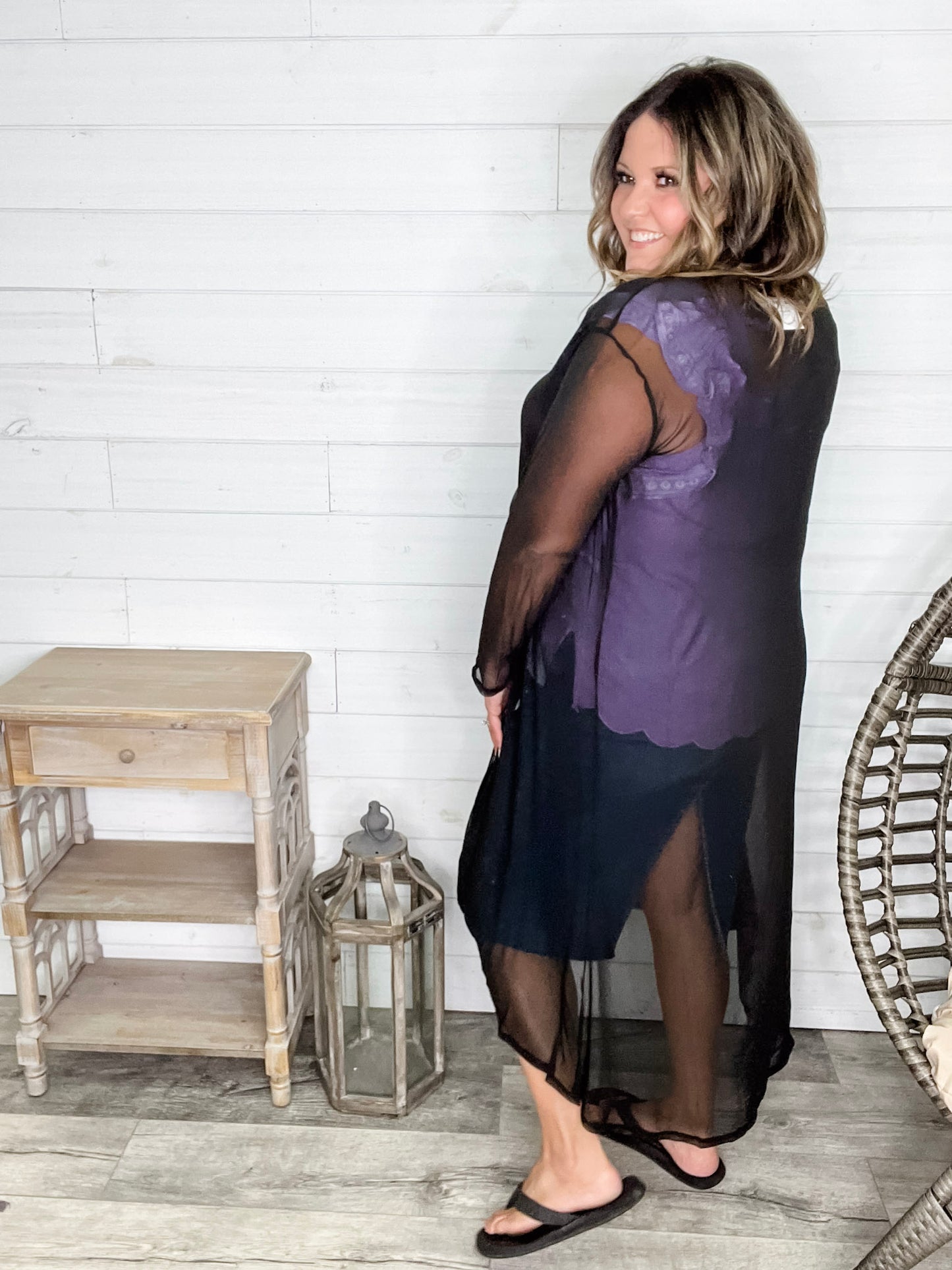 "Sheer Elegance" Long Sleeve Cover Up (Multiple Colors)