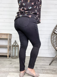 Judy Blue "Freaky Friday" Black Pull On Jeggings