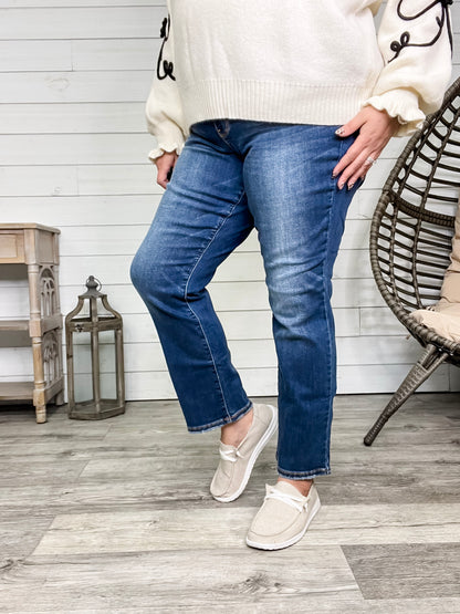 Judy Blue "Carrot Nose" Thermal Straight Leg Jeans