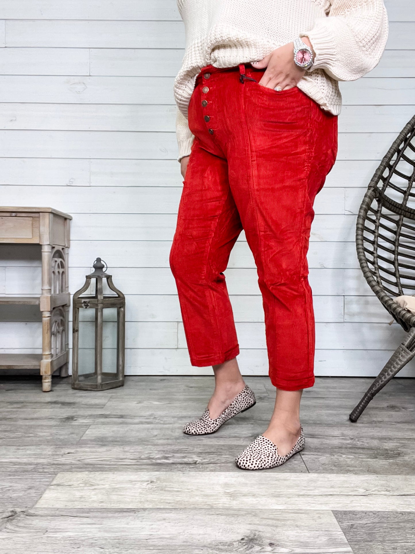 Judy Blue "Fez" Corduroy Straight Leg Pants