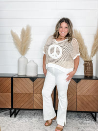 Judy Blue "Rebecca" White Side Slit Bootcut Jeans