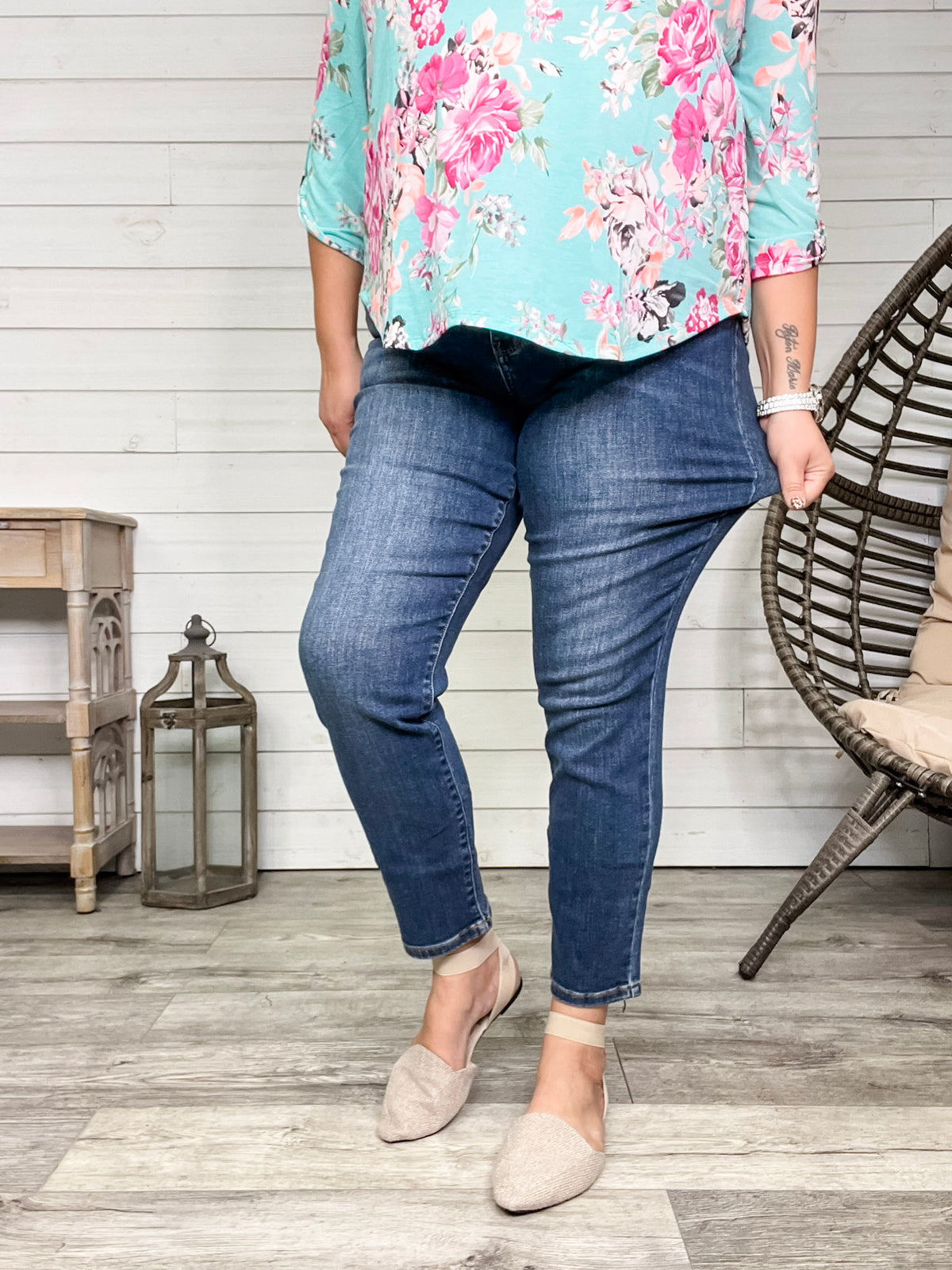 Judy Blue "Shady Lady" Slim Fit Jeans