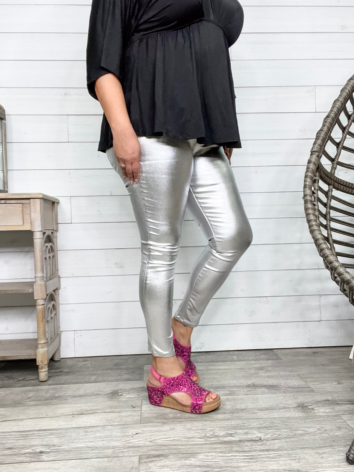 YMI hyperstretch Metallic Skinny (Silver)
