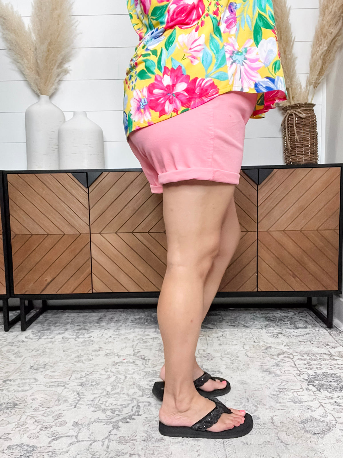 Judy Blue "Pink Lady" Tummy Control Pink Shorts