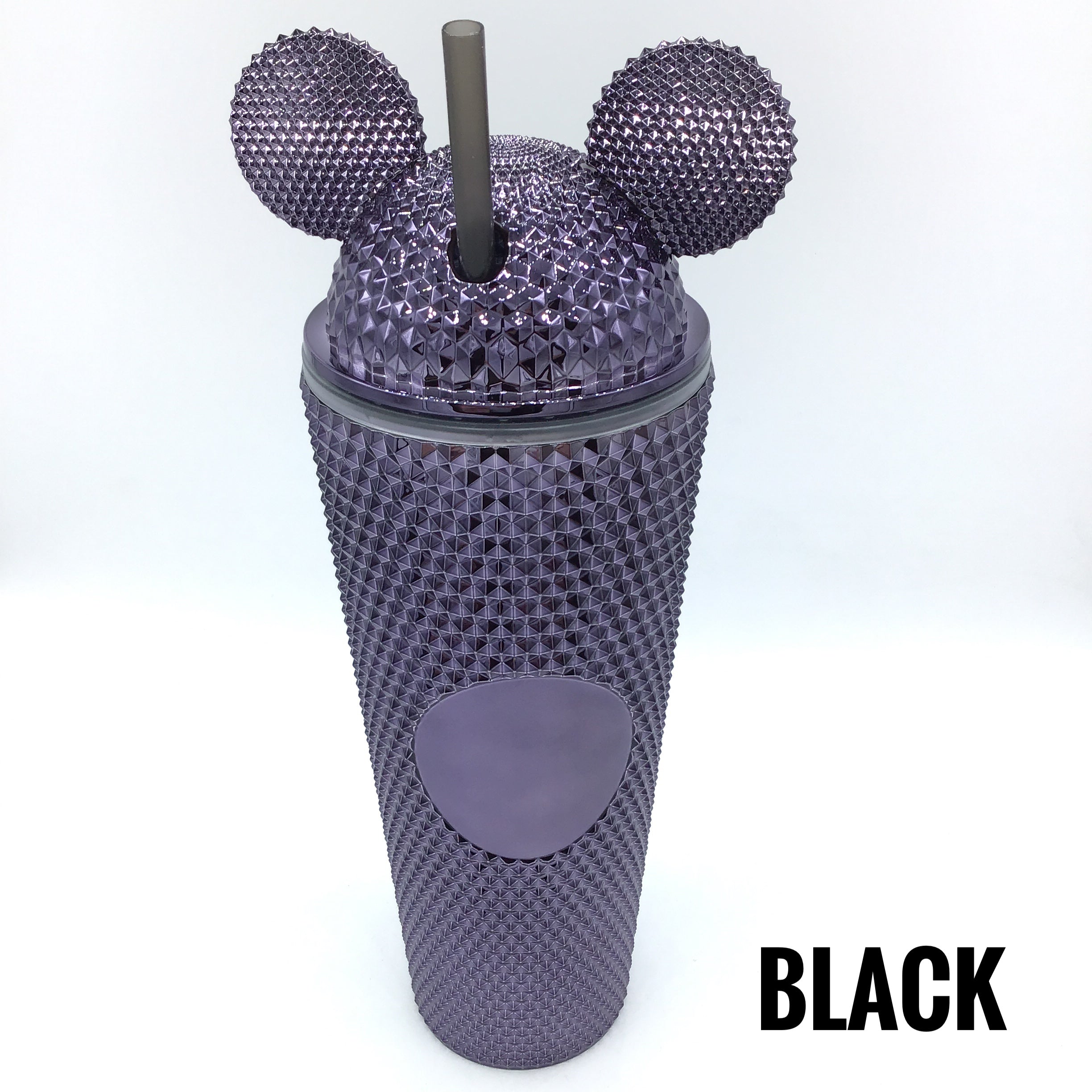 24 Ounce Studded Tumbler with Ears Lid (Multiple Colors)-Lola Monroe Boutique