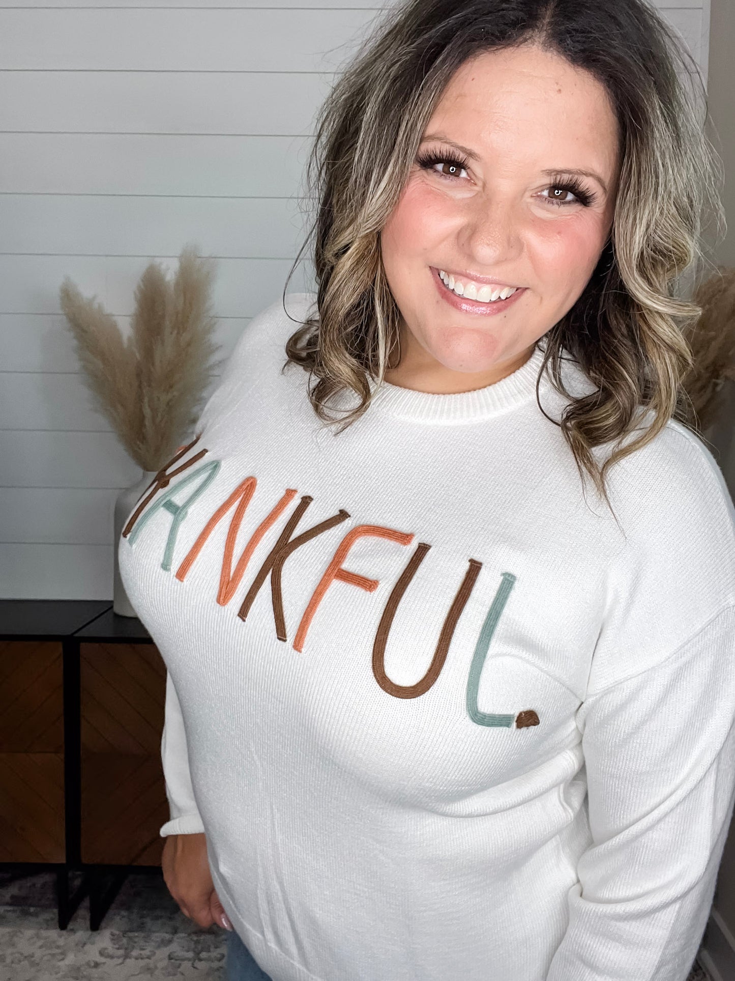 "Thankful" Long Sleeve Sweater