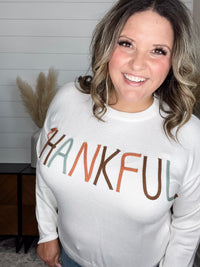"Thankful" Long Sleeve Sweater
