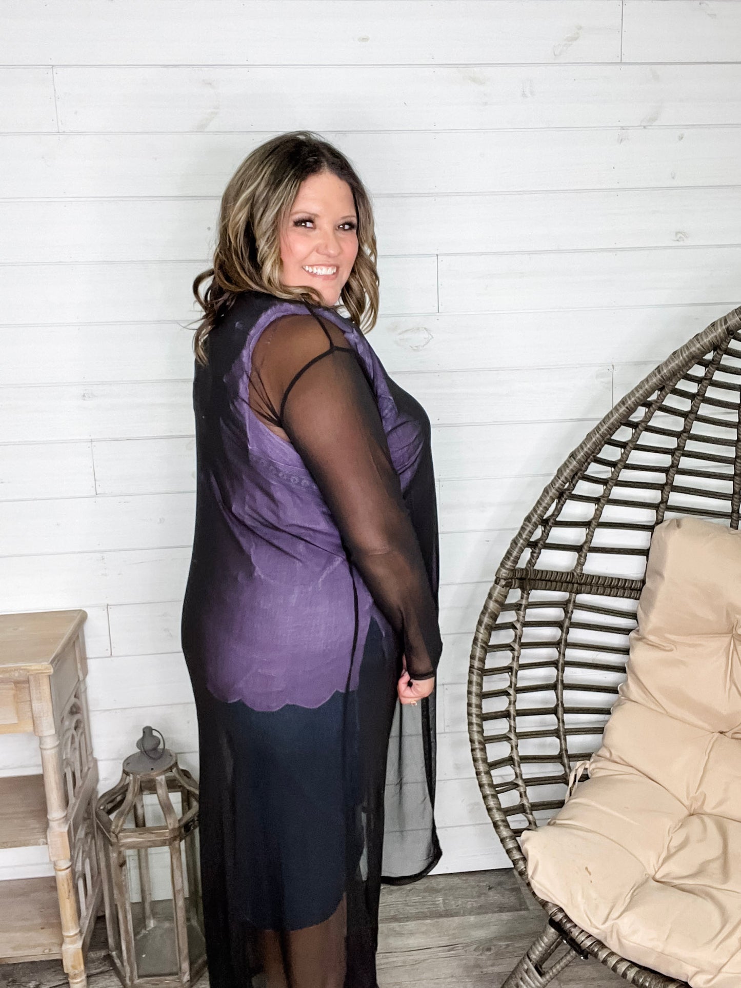 "Sheer Elegance" Long Sleeve Cover Up (Multiple Colors)