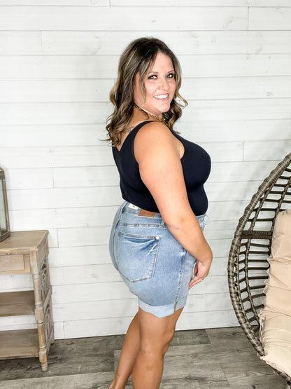 Judy Blue "Stone Cold" Cooling Tummy Control Shorts