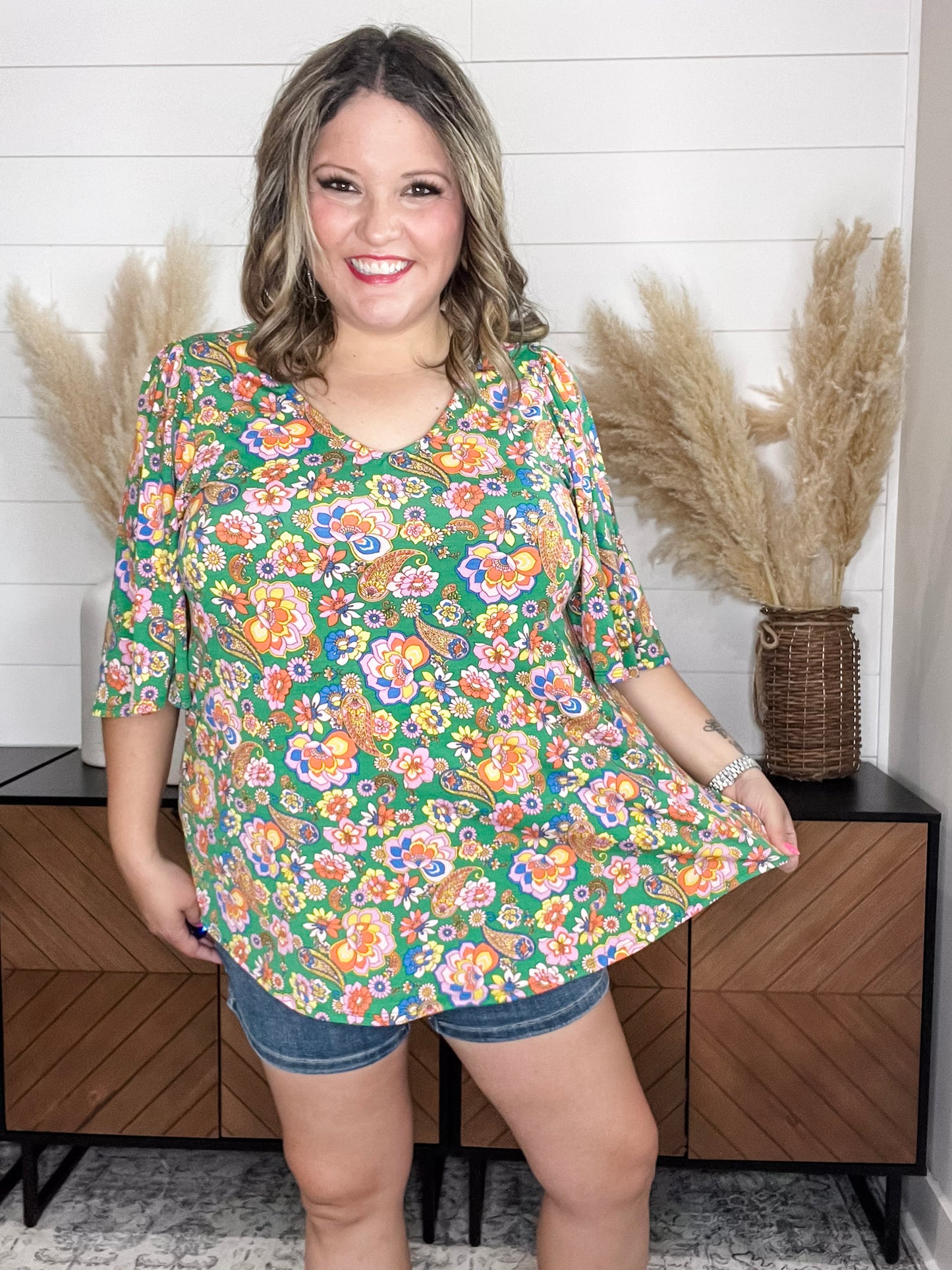 "Taken" Short Ruffled Sleeve U Neck
