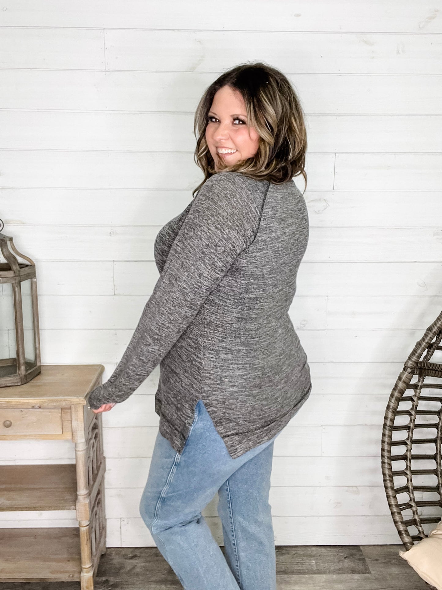 "Yup Thats The One" Long Sleeve Weekender (Charcoal)