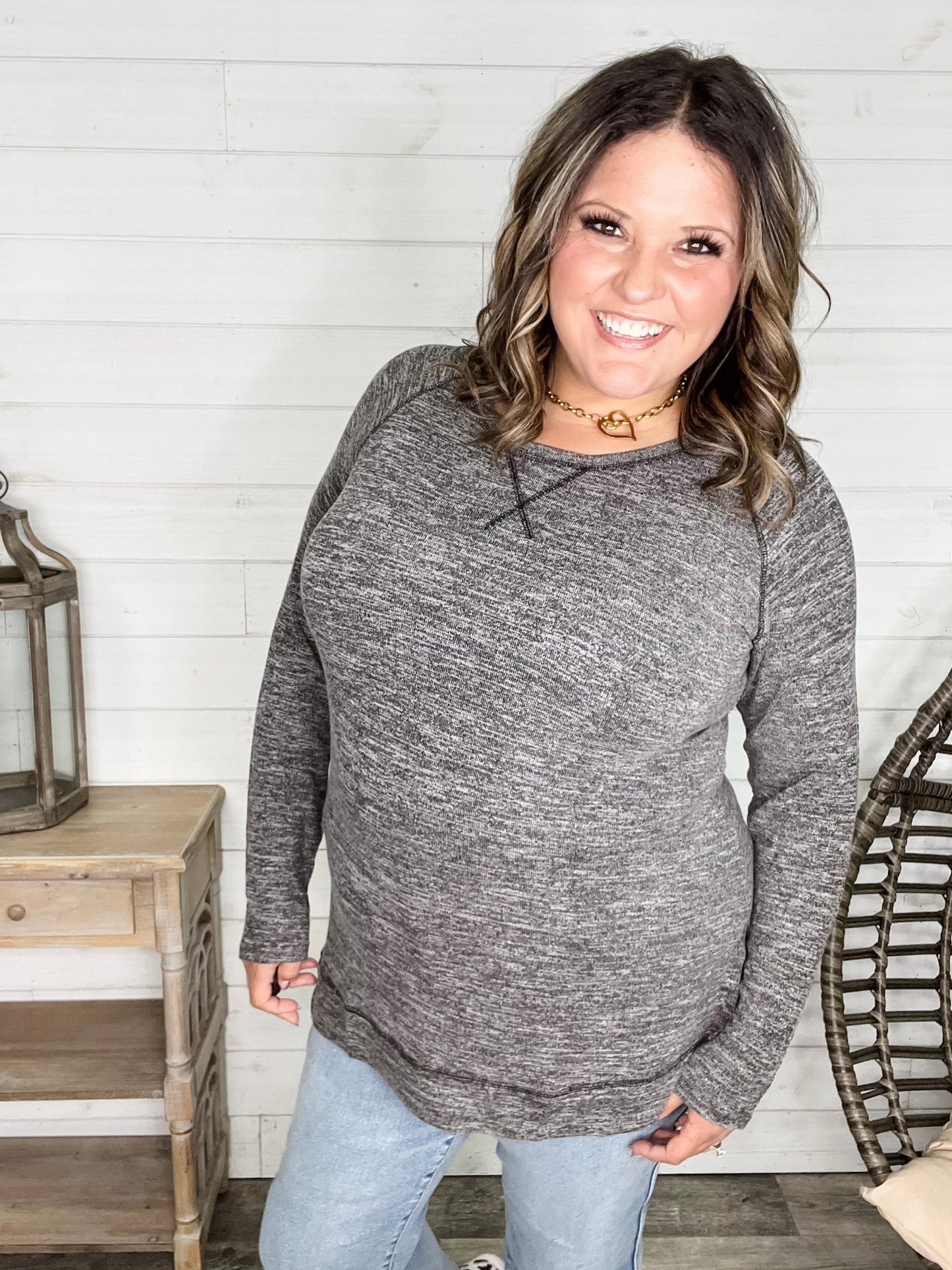 "Yup Thats The One" Long Sleeve Weekender (Charcoal)
