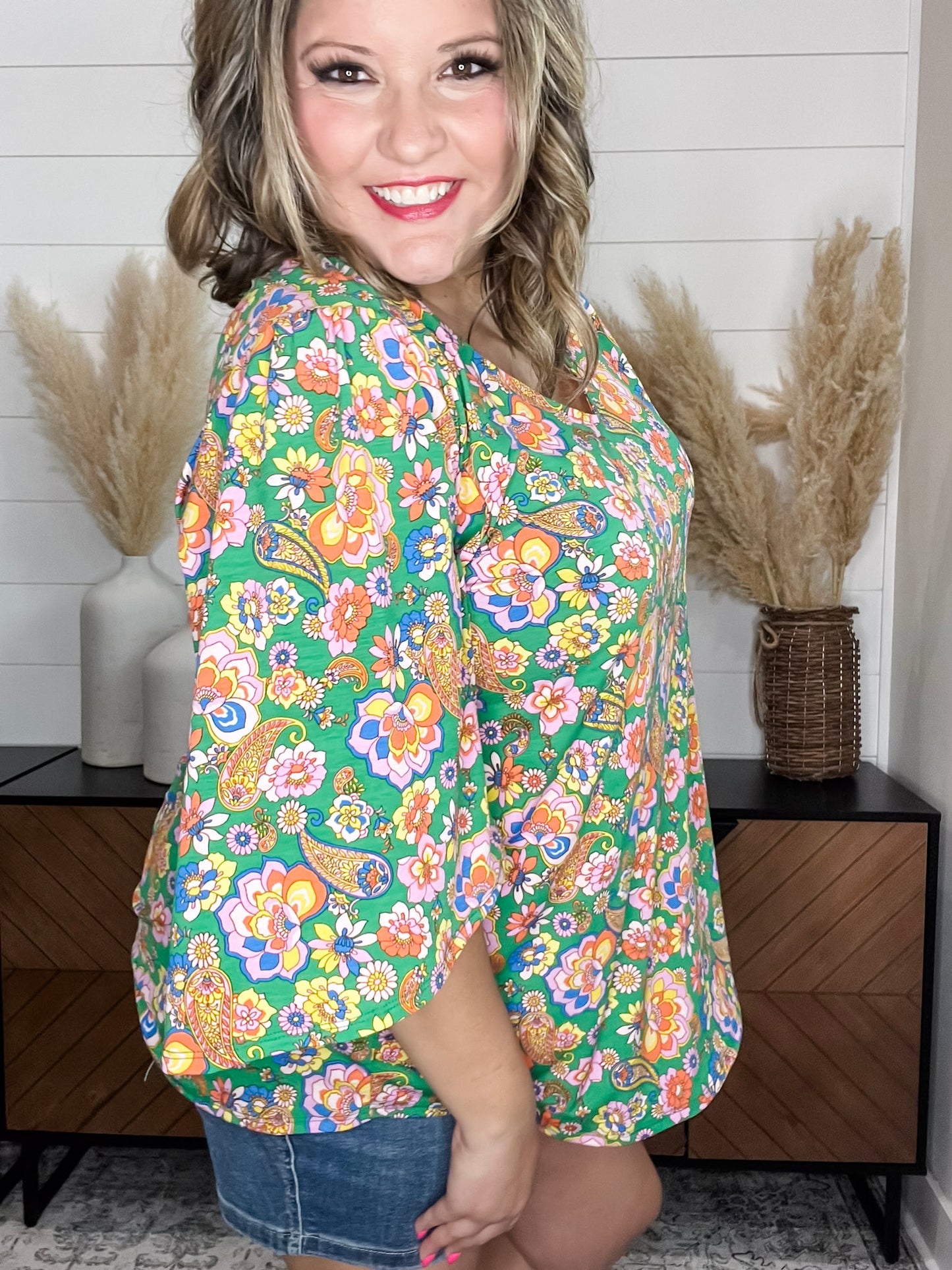 "Taken" Short Ruffled Sleeve U Neck
